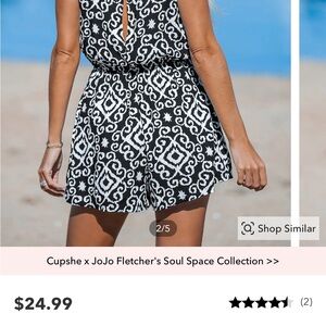 Boho Halter Neck Sleeveless Romper. Cupshe XL